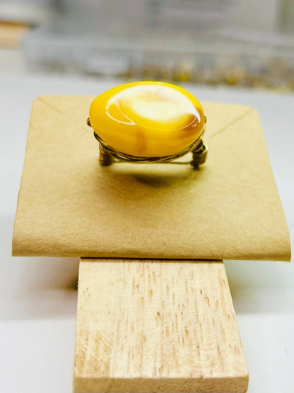Awakening Yellow Stone Ring